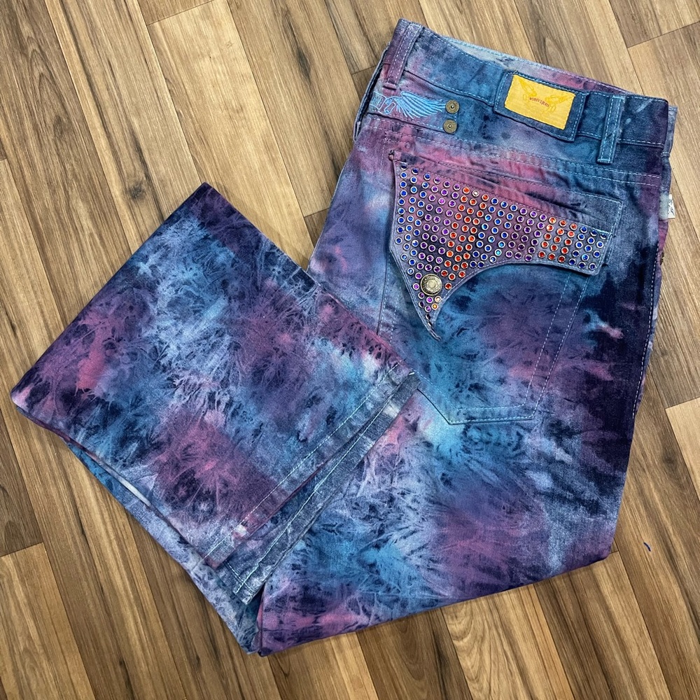 Robins Jeans Mens 40 Tye Dye Bling Pockets